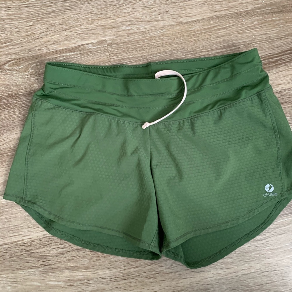 oiselle Olive Green Athletic Running Shorts